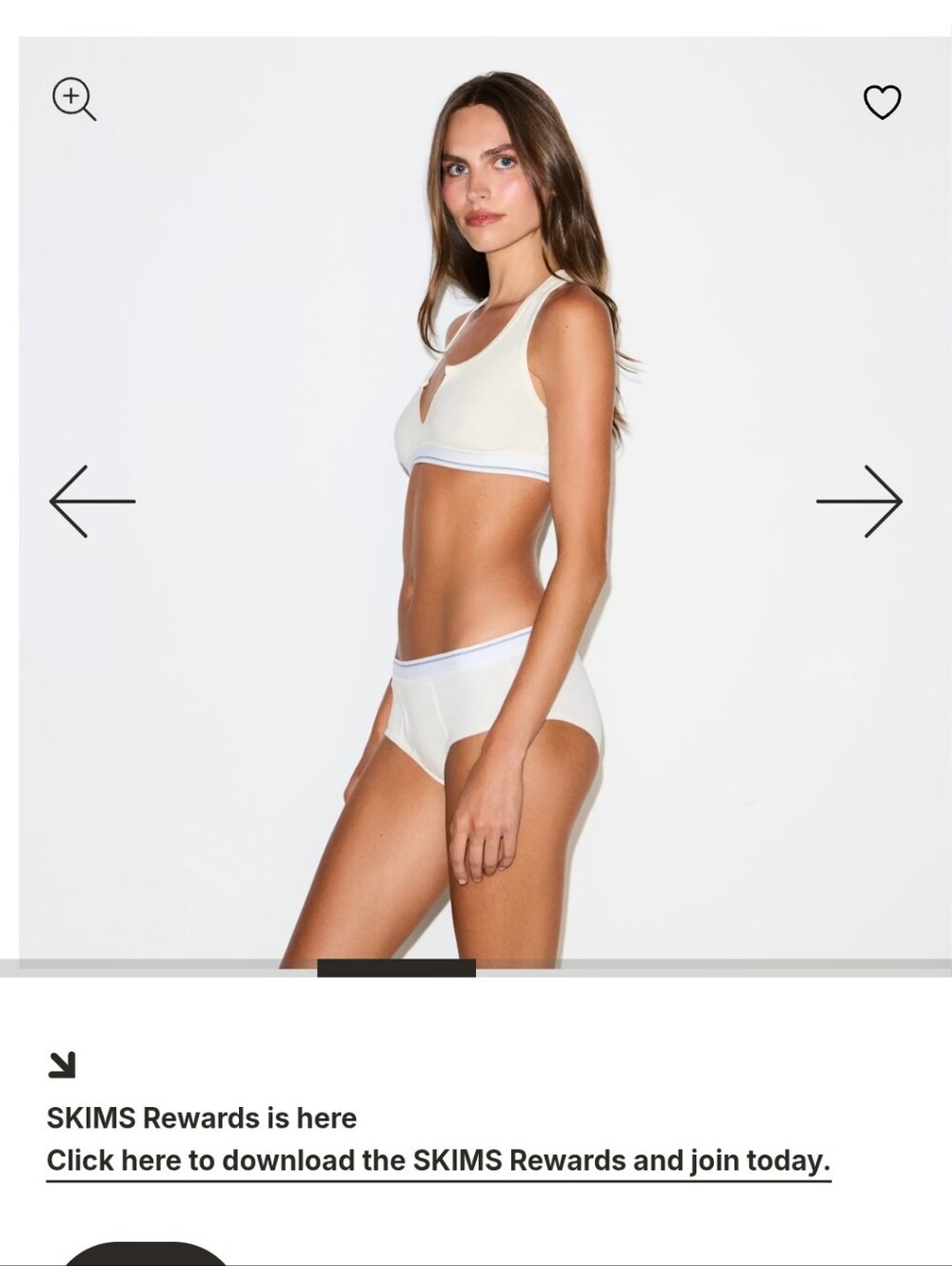 SKIMS Cotton Rib Racerback Slit Bralette - Picture 4 of 6